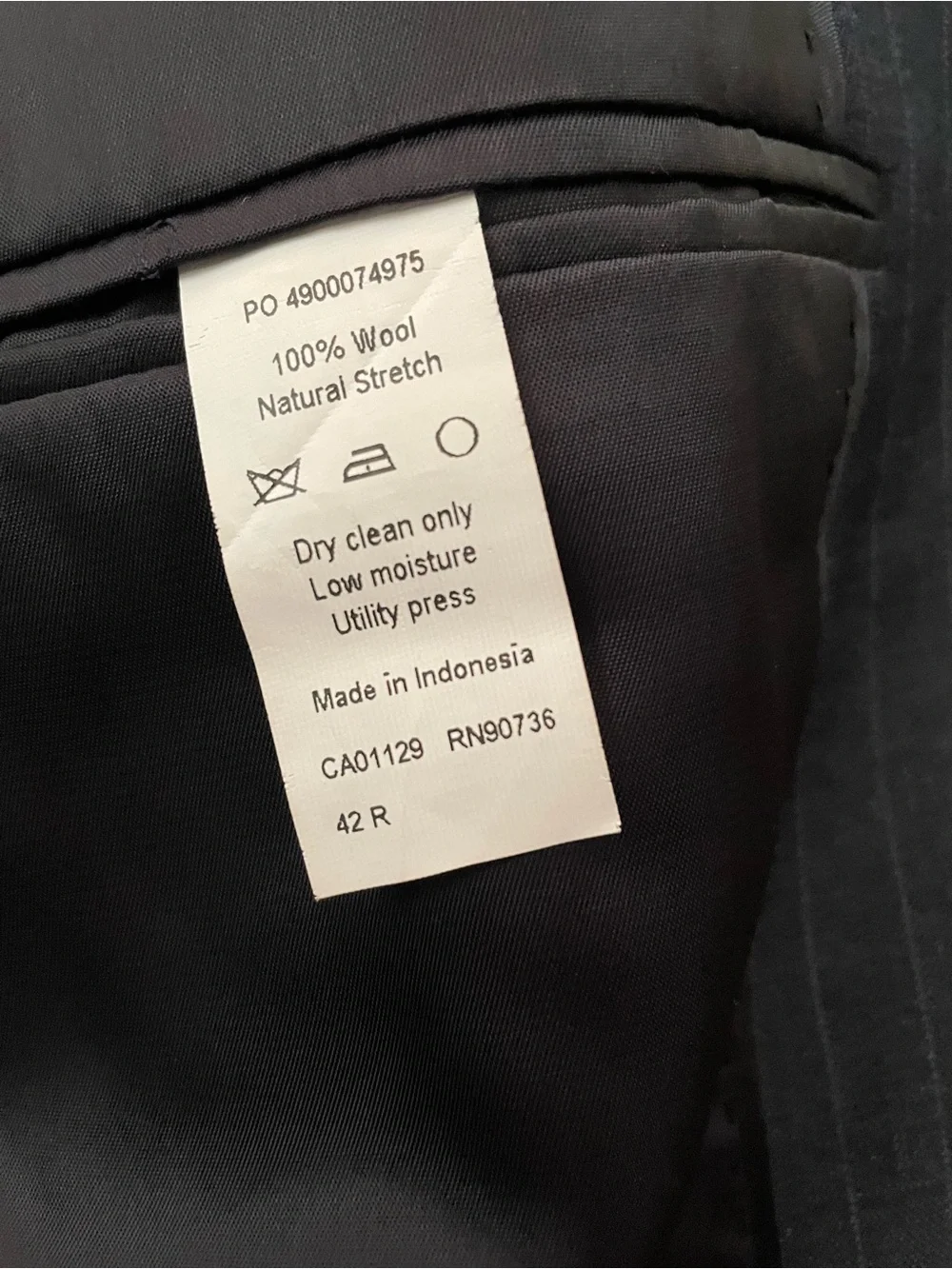 Calvin Klein Men's Black Wool Suit Jacket